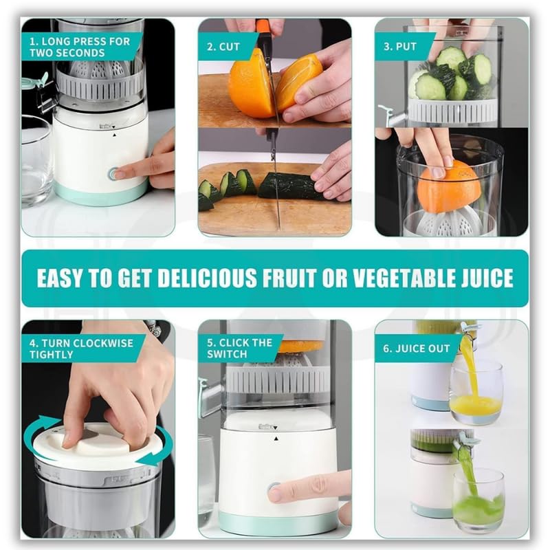 đ USB Rechargeable Electric Citrus Juicer â Fresh Juice Anytime, Anywhere! đ