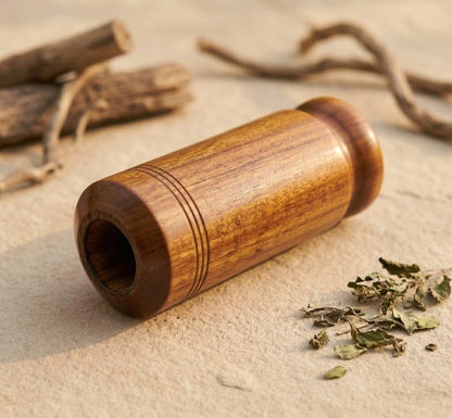 Vijaysar Wood Herbal Glass (200 ml) | Ayurvedic Wooden Tumbler for Wellness | Natural Sugar Management Support | Wooden Cup for Daily Use | Handcrafted