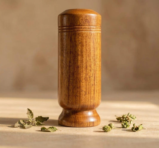 Vijaysar Wood Herbal Glass (200 ml) | Ayurvedic Wooden Tumbler for Wellness | Natural Sugar Management Support | Wooden Cup for Daily Use | Handcrafted