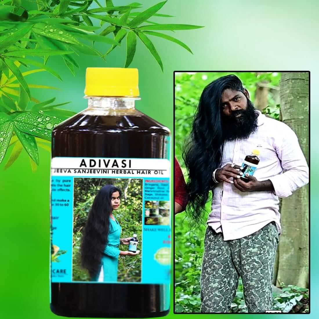 🍃ORIGINAL ADIVASI HERBAL HAIR OIL 125ML ( PACK OF 2 ) 250ML