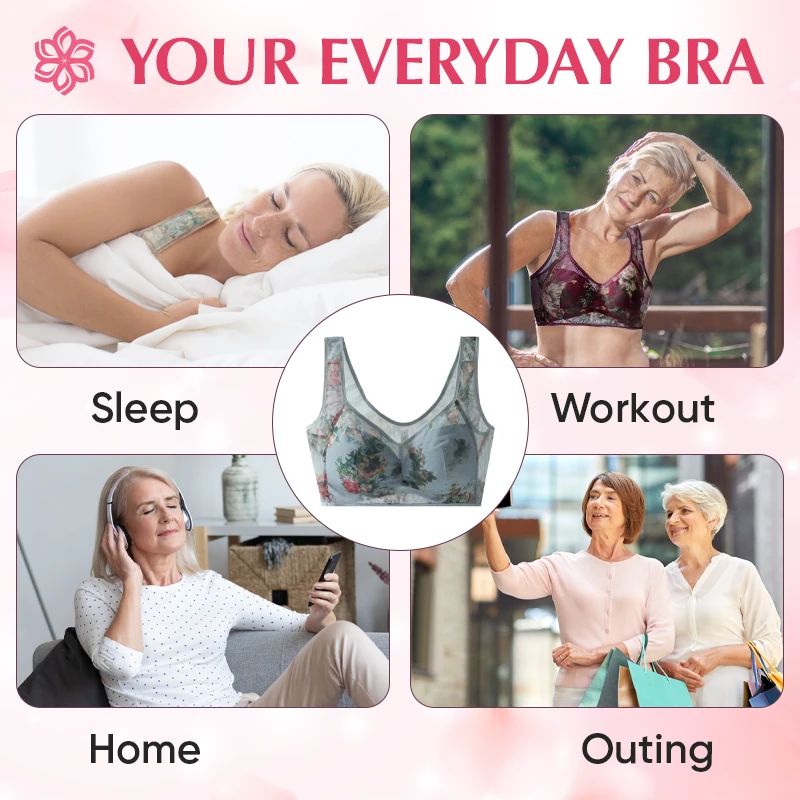 ElleBloom - Ice Silk Lace Everyday Cooling Comfort Bra-  BUY 1 GET 1 FREE | ⭐️⭐️⭐️⭐️ 4.9/5 Reviews