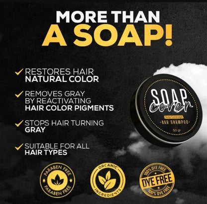 Organic Grey Reverse Shampoo Bar 🍃 | Buy 1 Get 1 Free [⭐⭐⭐⭐⭐4.9/5]